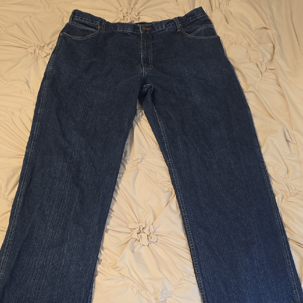 Sean John Dark Blue Relaxed Fit Denim Jeans, Size 42 X 34